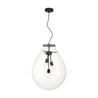 Drop Three Light Pendant (2088-20P BLK-CLR)