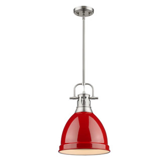 Golden - 3604-S PW-RD - One Light Pendant - Duncan - Pewter