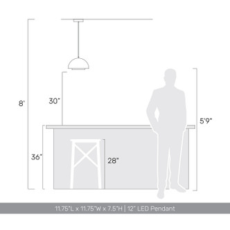 Solsken LED Pendant (3632-12 SNW-ACR)