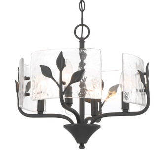 Golden - 4503-4P NB-HWG - Four Light Pendant - Bloem - Natural Black
