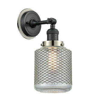 Innovations - 203BK-BPPN-HRPN-G262 - One Light Wall Sconce - Franklin Restoration - Matte Black