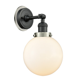 Innovations - 203BK-BPSN-HRSN-G201-8 - One Light Wall Sconce - Franklin Restoration - Matte Black