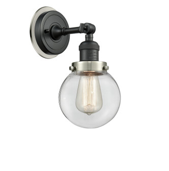 Innovations - 203BK-BPSN-HRSN-G202-6 - One Light Wall Sconce - Franklin Restoration - Matte Black