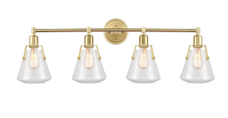 Innovations - 422-4W-SB-7Cl-LED - Four Light Bath Vanity - Satin Brass