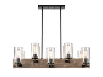 Ten Light Island Pendant (424-10CH-BK-SDY-LED)