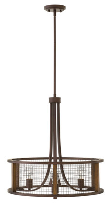 Hinkley - 4824IR - Four Light Foyer Pendant - Beckett - Iron Rust