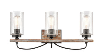 Innovations - 442-3W-BK-SDY - Three Light Bath Vanity - Downtown Urban - Matte Black