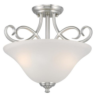 Westinghouse Lighting - 6573800 - Two Light Semi-Flush Mount - Dunmore - Brushed Nickel