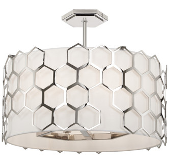 George Kovacs - P1897-613 - Six Light Pendant / Semi Flush - Missing Link - Polished Nickel