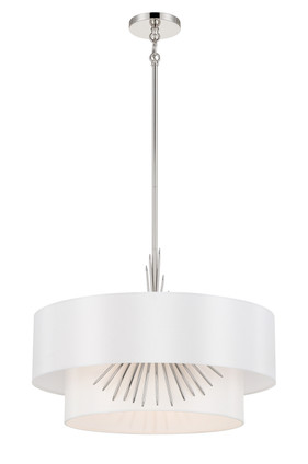 George Kovacs - P5393-613 - Three Light Pendant - Gramercy by Robin Baron - Polished Nickel