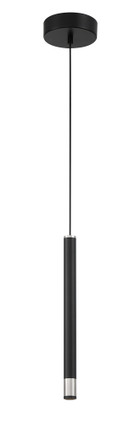 George Kovacs - P5409-691-L - LED Mini Pendant - Wand - Brushed Nickel and Coal Highlights