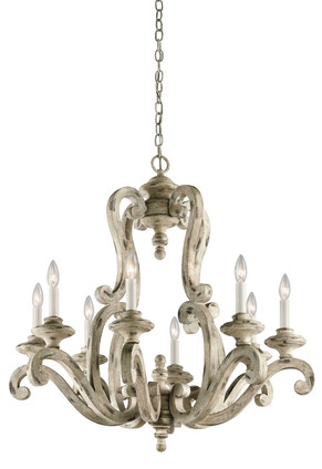 Kichler - 43265DAW - Eight Light Chandelier - Hayman Bay - Distressed Antique White Kichler - 43265DAW - Eight Light Chandelier - Hayman Bay - Distressed Antique White
