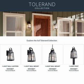 Tolerand One Light Outdoor Post Mount (49555BKT)