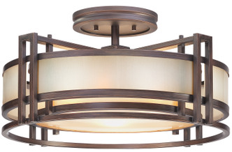 Metropolitan - N6964-1-267B - Three Light Semi Flush Mount - Underscore - Cimarron Bronze