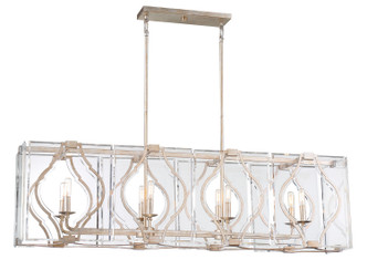 Metropolitan - N7766-683 - Eight Light Island Pendant - Brenton Cove - Gold Mist Gold Leaf