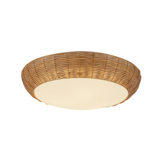 Alora - FM511217RA - Three Light Flush Mount - Merida - Rattan