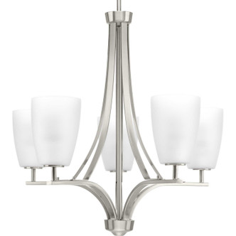 Progress Lighting - P400043-009 - Five Light Chandelier - Leap - Brushed Nickel