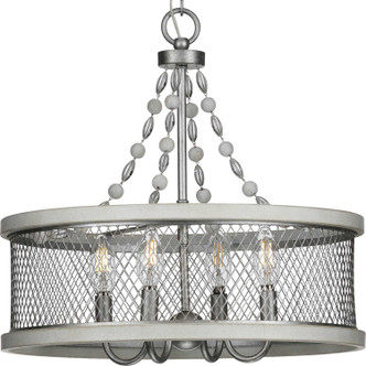 Progress Lighting - P400204-141 - Four Light Chandelier - Austelle - Galvanized Finish