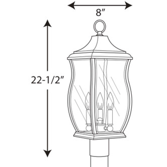 Township Three Light Post Lantern (P5404-108)