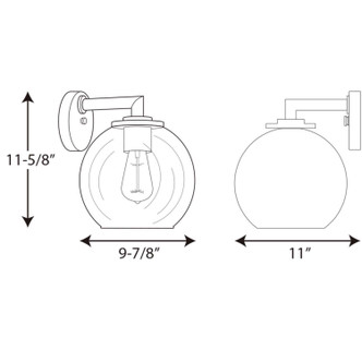 Globe Lanterns One Light Wall Lantern (P560092-031)