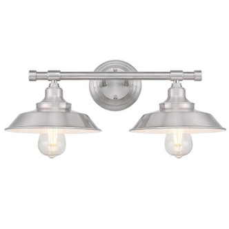 Westinghouse Lighting - 6110300 - Two Light Wall Fixture - Iron Hill - Brushed Nickel