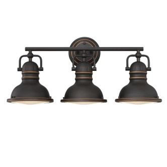 Westinghouse Lighting - 6116200 - Three Light Wall Fixture - Boswell - Oil Rubbed Bronze with Highlights