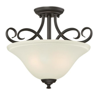 Westinghouse Lighting - 6306500 - Two Light Semi-Flush Mount - Dunmore - Oil Rubbed Bronze