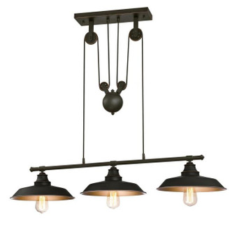 Westinghouse Lighting - 6332500 - Three Light Island Pendant - Iron Hill - Oil Rubbed Bronze With Highlights