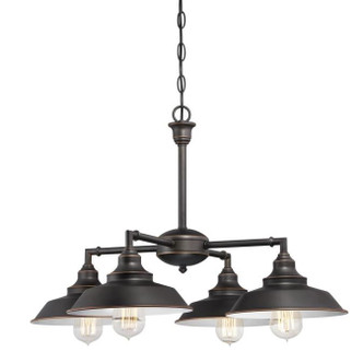 Westinghouse Lighting - 6343300 - Four Light Chandelier/Semi-Flush Mount - Iron Hill - Oil Rubbed Bronze With Highlights
