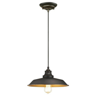 Westinghouse Lighting - 6344700 - One Light Pendant - Iron Hill - Oil Rubbed Bronze With Highlights