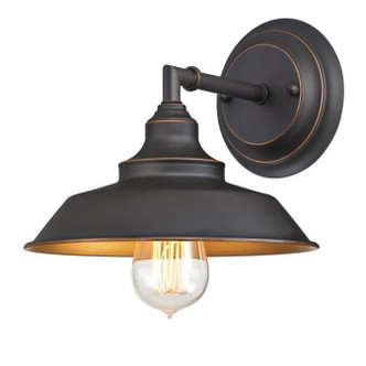 Westinghouse Lighting - 6344800 - One Light Wall Fixture - Iron Hill - Oil Rubbed Bronze with Highlights