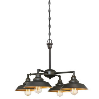 Westinghouse Lighting - 6345000 - Four Light Chandelier/Semi-Flush Mount - Iron Hill - Oil Rubbed Bronze with Highlights