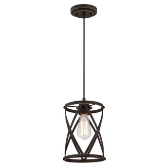 Westinghouse Lighting - 6362200 - One Light Pendant - Isadora - Oil Rubbed Bronze With Highlights