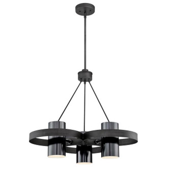 Westinghouse Lighting - 6369000 - Three Light Chandelier - Exton - Distressed Aluminum And Gun Metal