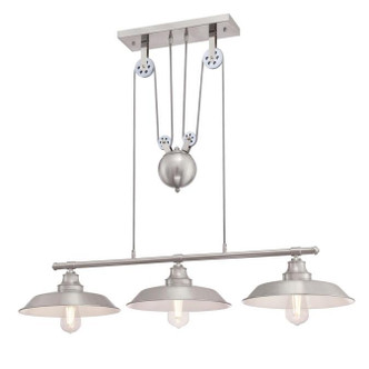 Westinghouse Lighting - 6369900 - Three Light Island Pendant - Iron Hill - Brushed Nickel