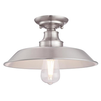 Westinghouse Lighting - 6370200 - One Light Semi-Flush Mount - Iron Hill - Brushed Nickel