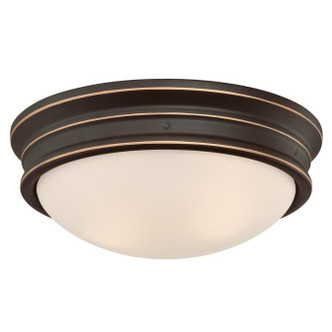Westinghouse Lighting - 6370600 - Two Light Flush Mount - Meadowbrook - Oil Rubbed Bronze With Highlights
