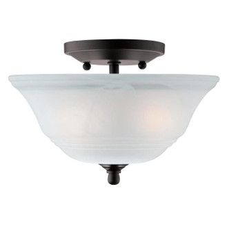 Westinghouse Lighting - 6622300 - Two Light Semi-Flush Mount - Wensley - Oil Rubbed Bronze