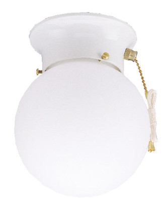 Westinghouse Lighting - 6668000 - One Light Flush Mount - Pull Chain - White