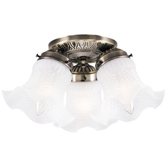 Westinghouse Lighting - 6668600 - Three Light Flush Mount - Flush Mounts Antique Brass - Antique Brass