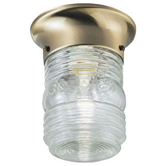 Westinghouse Lighting - 6681800 - One Light Flush Mount - Exteriors Antique Brass - Antique Brass