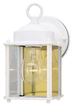 Westinghouse Lighting - 6697100 - One Light Wall Fixture - White on Steel with Clear Glass Panels - White