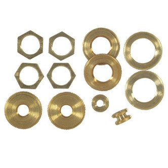 Westinghouse Lighting - 7015300 - 12 Assorted Locknuts - Locknuts - Solid Brass
