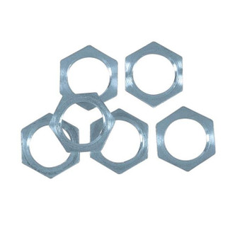 Westinghouse Lighting - 7062200 - 6 Hex Nuts - Hex Nuts - Metallic Silver