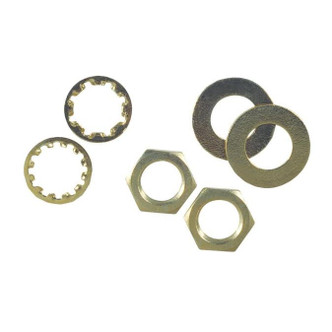 Westinghouse Lighting - 7062800 - 6 Assorted Nuts - Nuts And Washers - Brass-Plated