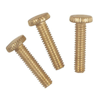 Westinghouse Lighting - 7063400 - 3 Knurled Head Steel Screws - Screws - Brass-Plated