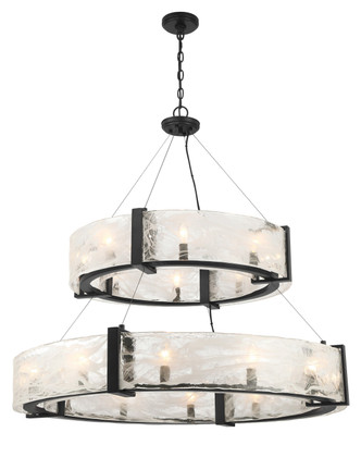 Minka-Lavery - 3610-66A - 20 Light Pendant - Cloud Break - Coal Black