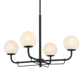 Minka-Lavery - 3797-899 - Four Light Chandelier - Whitehall - Dark Matte Black