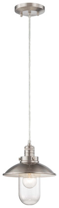 Minka-Lavery - 4130-84 - One Light Mini Pendant - Downtown Edison - Brushed Nickel