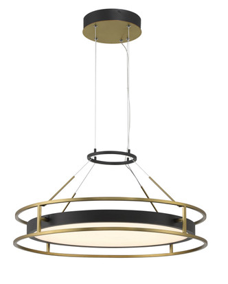 Minka-Lavery - 5087-781-L - One Light Pendant - Levitation - Sand Coal And Soft Brass